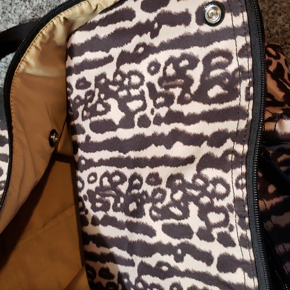 Coach Ocelot Print Nylon travel Bag, Snap Pouch & Cosmetic Pouch-Set - Picture 9 of 16